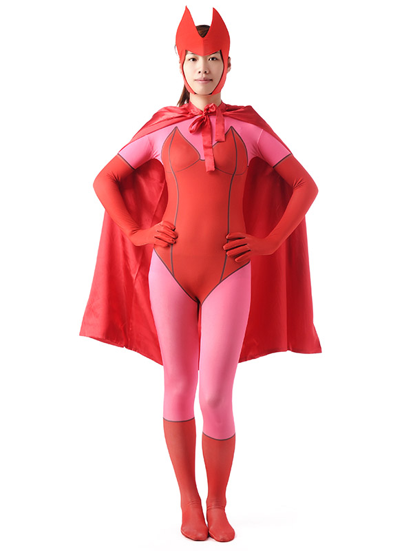 3D Printed X-men Scarlet Witch Cosplay Costume Halloween Suit